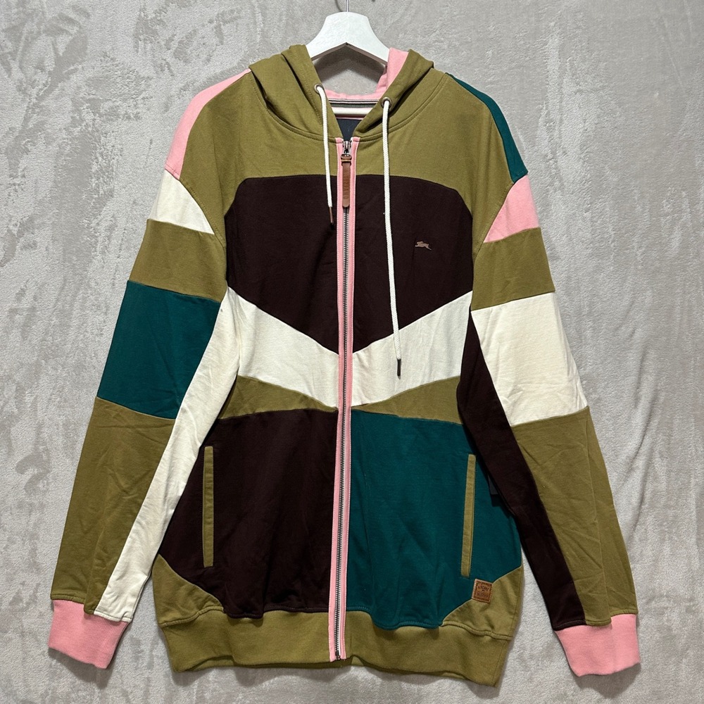 Tiziano Barclay Palm Men's Color Blocked French Terry Hoodie Size 2XL NWT